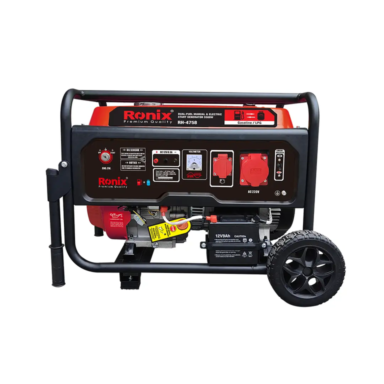 مدل : RH-4758  (NA)  ژنراتور 5500 وات دوگانه سوز هندلی