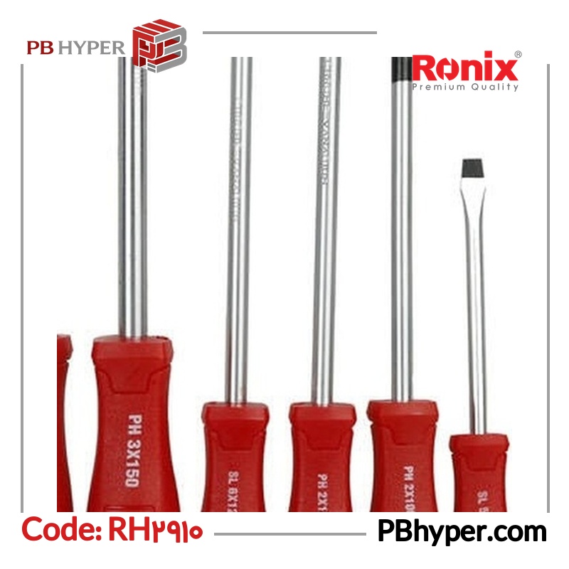 سری پیچ گوشتی یک سر چهارسو یک سر دو سو رونیکس مدل RH2910 بسته 7 عددی