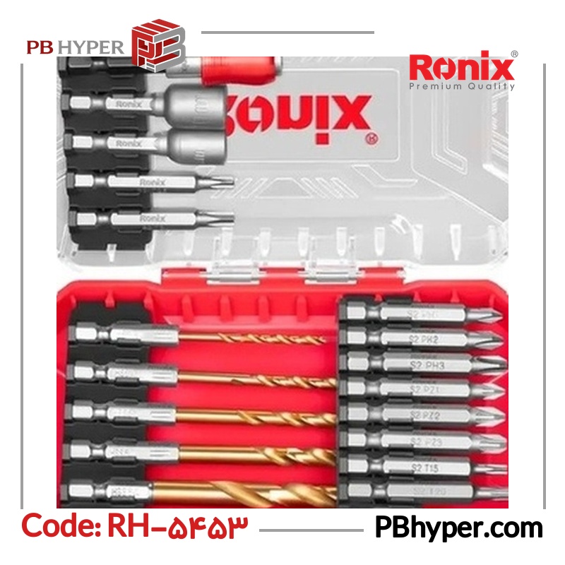 مته و سری پیچ گوشتی رونیکس مدل RH-5453 بسته 18 عددی