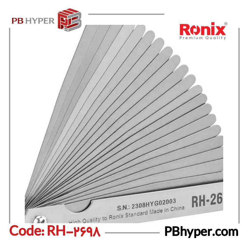 آچار فیلر رونیکس مدل RH-2698 مجموعه 20 عددی