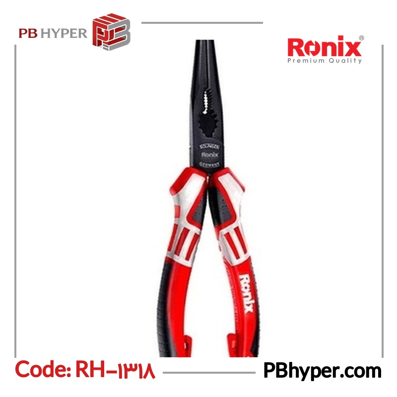 انبر دم باریک رونیکس مدل RH-1318 سایز 8 اینچ