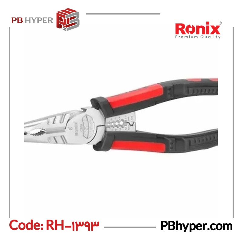 انبر دم باریک چند کاره رونیکس مدل RH-1393 سایز 8 اینچ