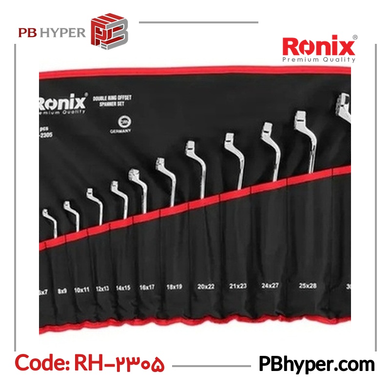 آچار دو سر رینگی رونیکس مدل RH-2305 مجموعه 12 عددی