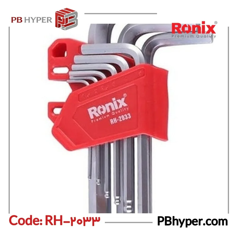آچار آلن ستاره ای رونیکس مدل RH-2033 مجموعه 9 عددی