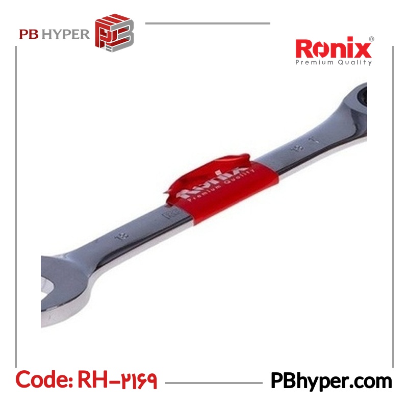 آچار یکسر تخت یکسر جغجغه ای رونیکس مدل RH-2169 سایز 19 میلی متر