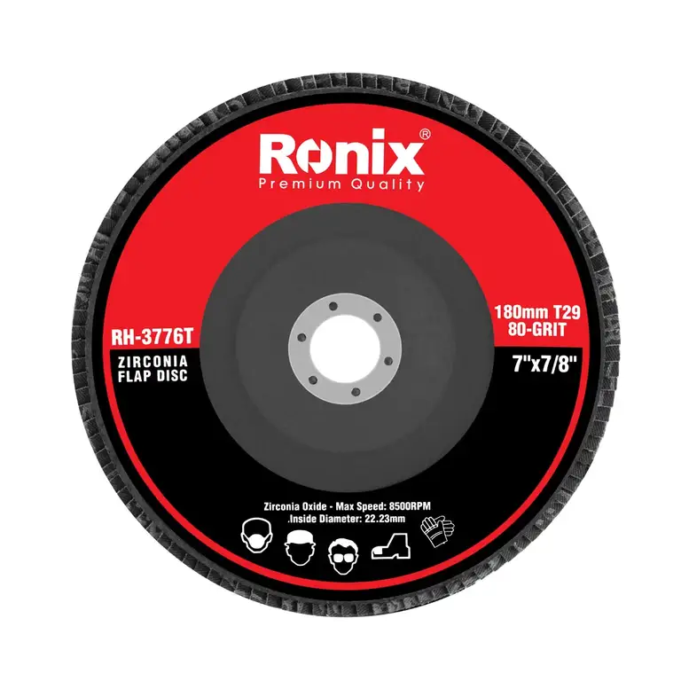 سنباده فلاپ زیرکونیم 180 میلی متری 80 مدل T29  مدل : RH-3776T