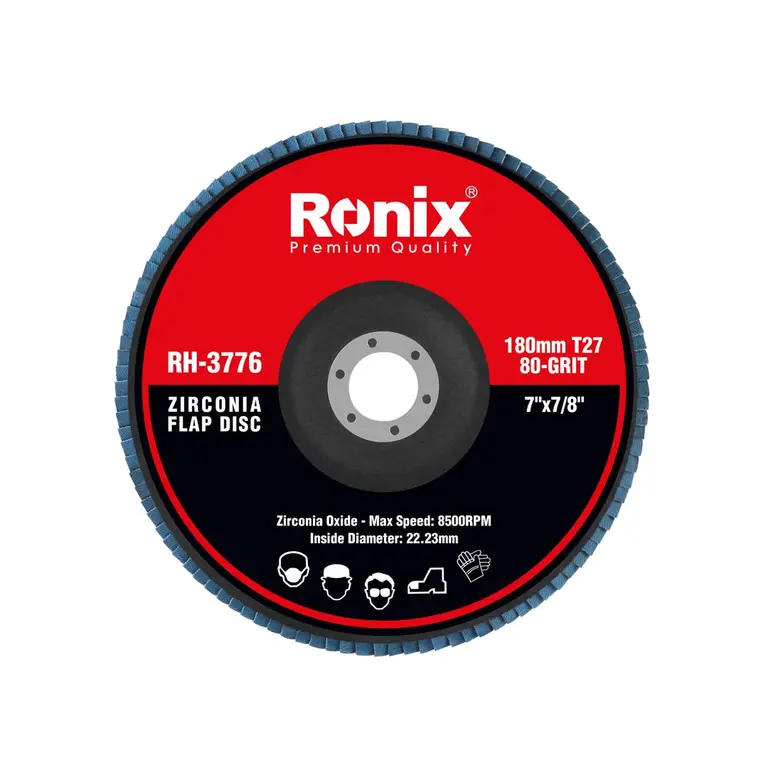 سنباده فلاپ زیرکونیم 180 میلی متری 80 مدل : RH-3776