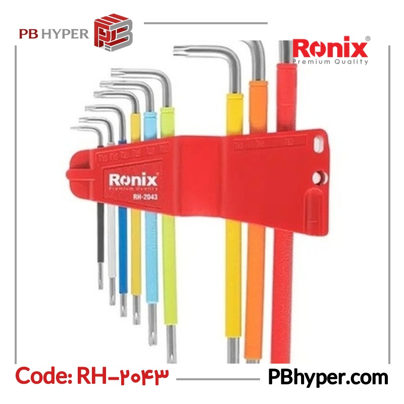 آچار آلن رونیکس مدل RH-2043 بسته 9 عددی