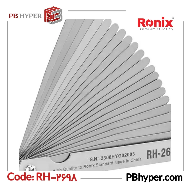 آچار فیلر رونیکس مدل RH-2698 مجموعه 20 عددی